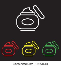 Web line icon. Hand cream, Face cream