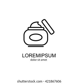 Web line icon. Hand cream, Face cream