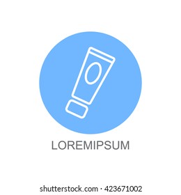 Web line icon. Hand cream, Face cream