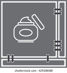 Web line icon. Hand cream, Face cream