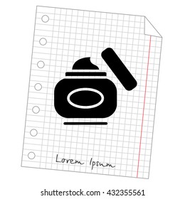 Web line icon. Hand cream, Face cream