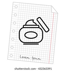 Web line icon. Hand cream, Face cream