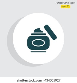 Web line icon. Hand cream, Face cream