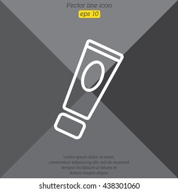 Web line icon. Hand cream, Face cream