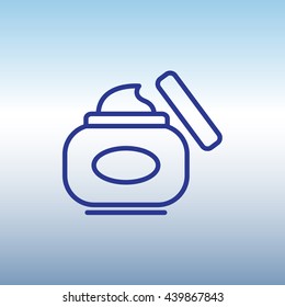 Web line icon. Hand cream, Face cream