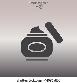 Web line icon. Hand cream, Face cream