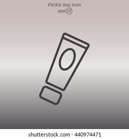 Web line icon. Hand cream, Face cream