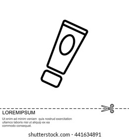 Web line icon. Hand cream, Face cream