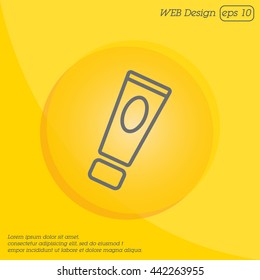 Web line icon. Hand cream, Face cream