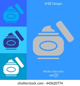 Web line icon. Hand cream, Face cream