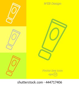Web line icon. Hand cream, Face cream