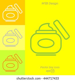Web line icon. Hand cream, Face cream