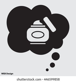 Web line icon. Hand cream, Face cream