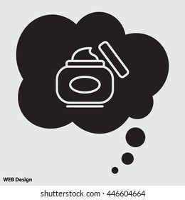 Web line icon. Hand cream, Face cream