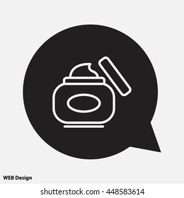 Web line icon. Hand cream, Face cream