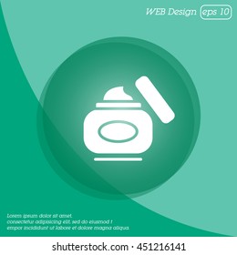 Web line icon. Hand cream, Face cream