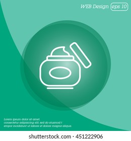 Web line icon. Hand cream, Face cream