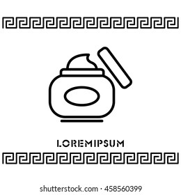 Web line icon. Hand cream, Face cream