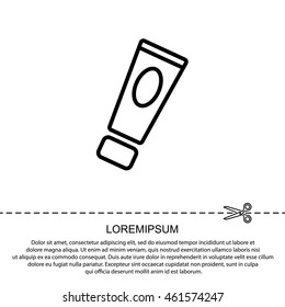 Web line icon. Hand cream, Face cream
