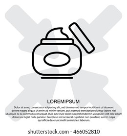 Web line icon. Hand cream, Face cream