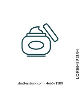 Web line icon. Hand cream, Face cream