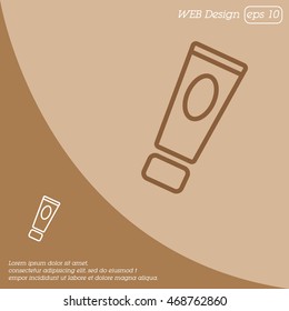 Web line icon. Hand cream, Face cream