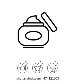 Web line icon. Hand cream, Face cream