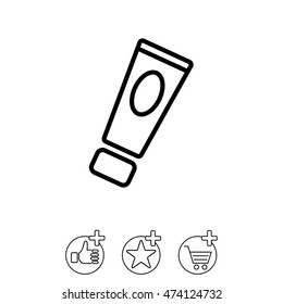Web line icon. Hand cream, Face cream