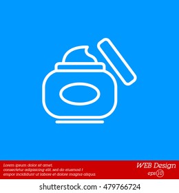 Web line icon. Hand cream, Face cream