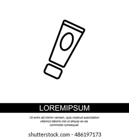 Web line icon. Hand cream, Face cream
