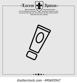 Web line icon. Hand cream, Face cream