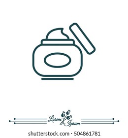 Web line icon. Hand cream, Face cream
