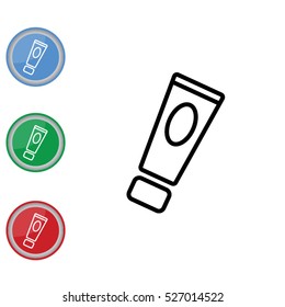 Web line icon. Hand cream, Face cream