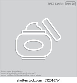 Web line icon. Hand cream, Face cream