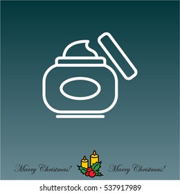 Web line icon. Hand cream, Face cream