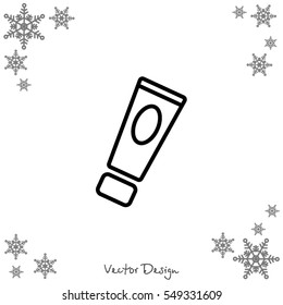 Web line icon. Hand cream, Face cream