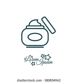Web line icon. Hand cream, Face cream