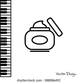 Web line icon. Hand cream, Face cream