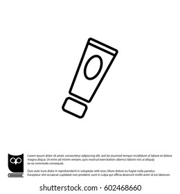 Web line icon. Hand cream, Face cream