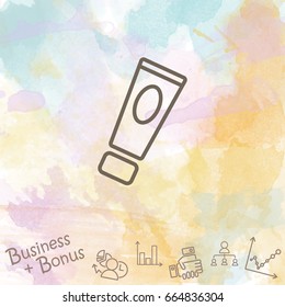 Web line icon. Hand cream, Face cream