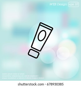 Web line icon. Hand cream, Face cream