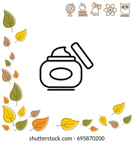 Web line icon. Hand cream, Face cream