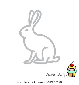 Web line icon. Hare, rabbit