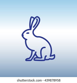 Web line icon. Hare, rabbit