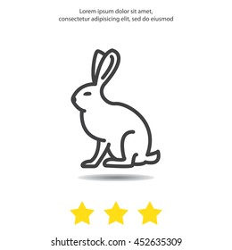 Web line icon. Hare, rabbit