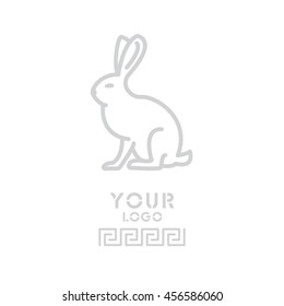 Web line icon. Hare, rabbit