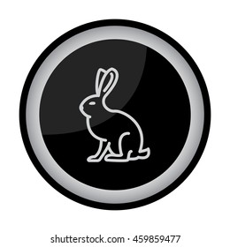 Web line icon. Hare, rabbit