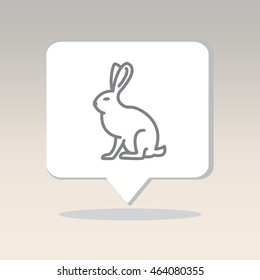 Web line icon. Hare, rabbit
