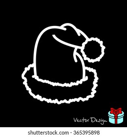 Web line icon. Hat Santa Claus