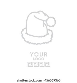 Web line icon. Hat Santa Claus